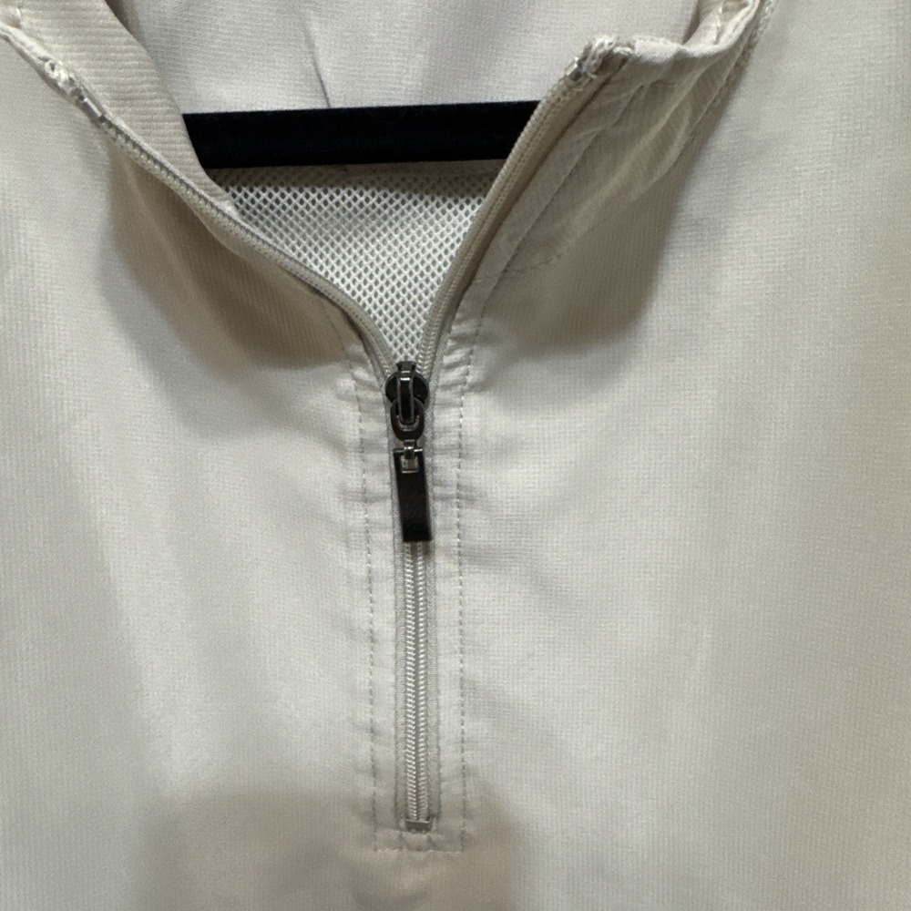 George Golf Pullover Jacket Mens XL Beige Detachable Long Sleeve 1/4 Zip EUC - Picture 3 of 8